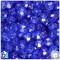 BeadTin Dark Sapphire Sparkle 10mm Faceted Round Plastic Craft Beads (225pcs)
